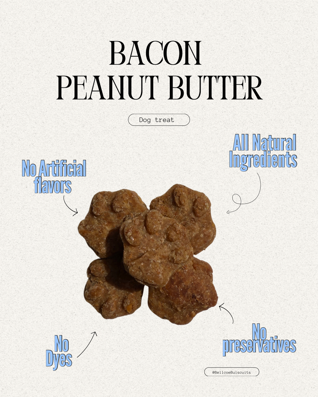Gourmet Bacon and Peanut butter Tiny Paws