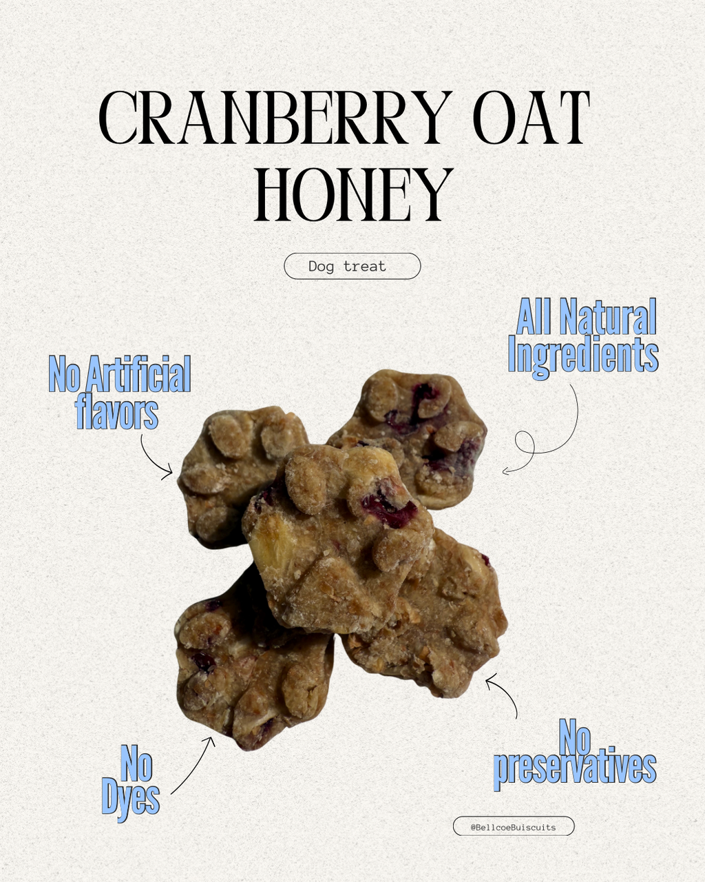 SPECIAL ADDITION Gourmet Cranberry Oat and Honey Tiny Paws