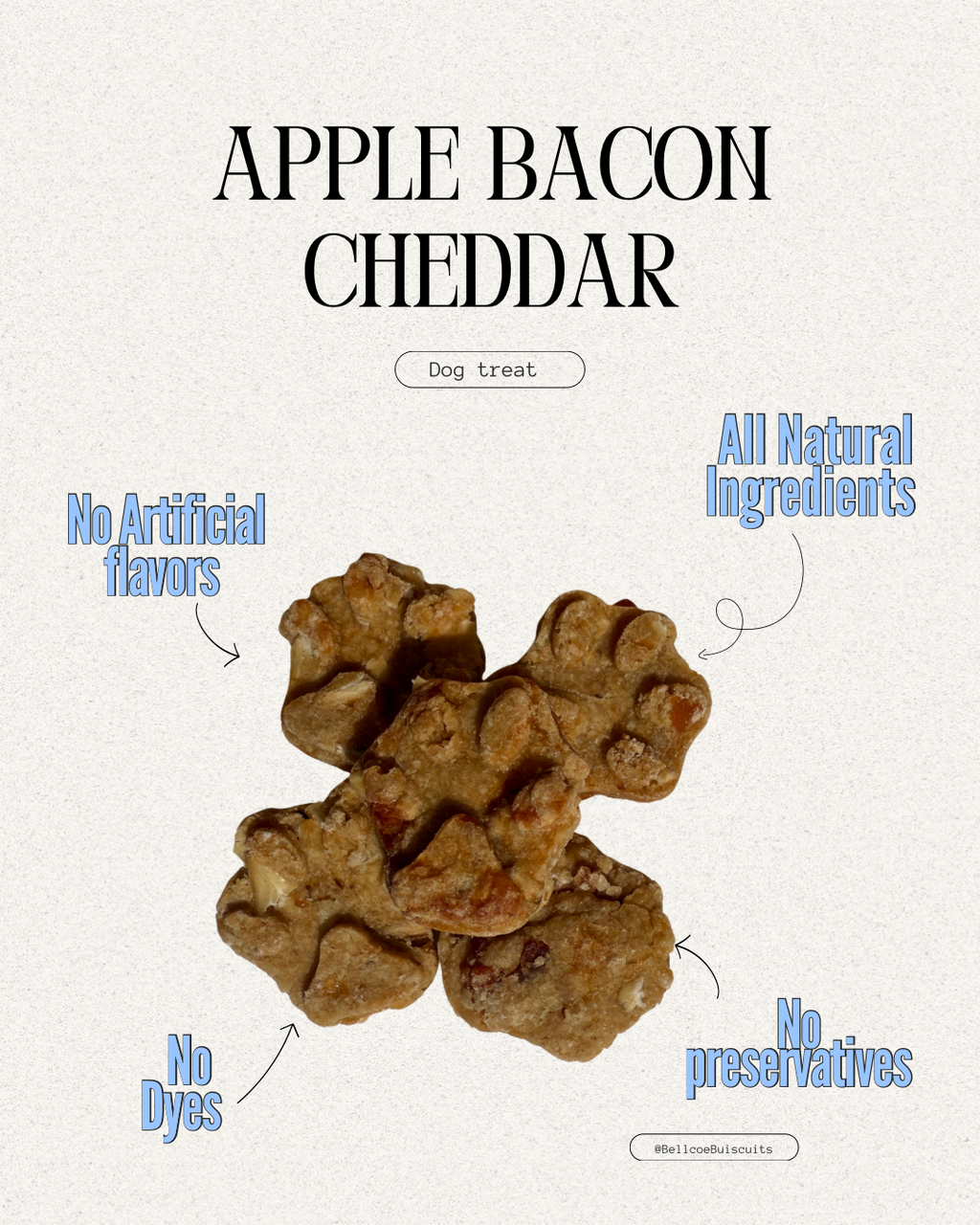 Gourmet Apple Bacon and Cheddar Tiny Paws