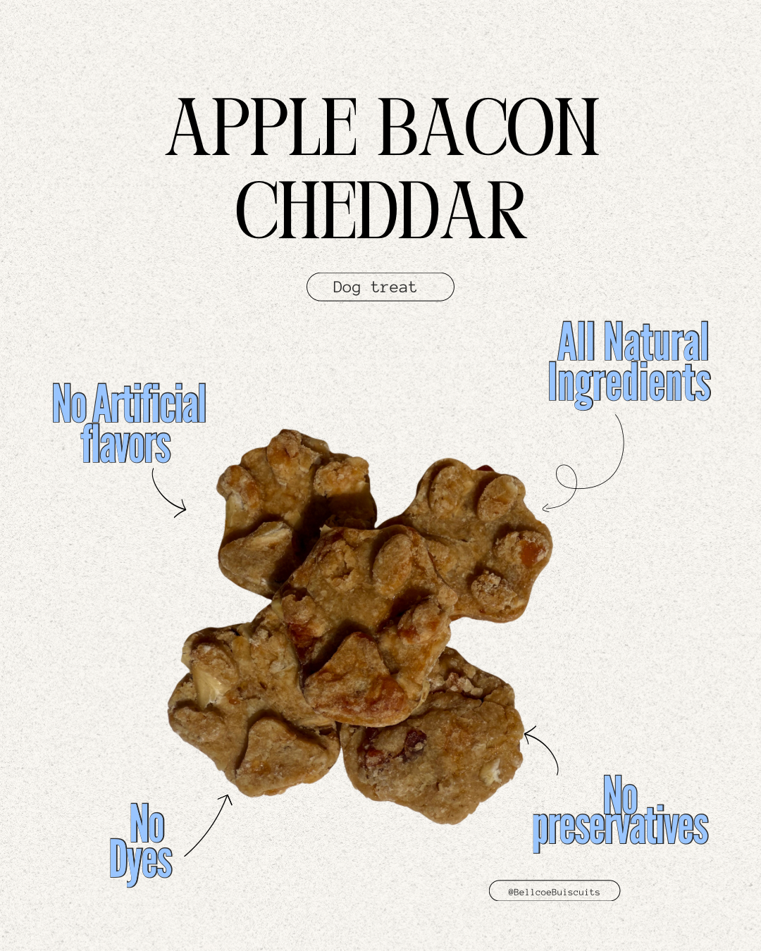 Gourmet Apple Bacon and Cheddar Tiny Paws