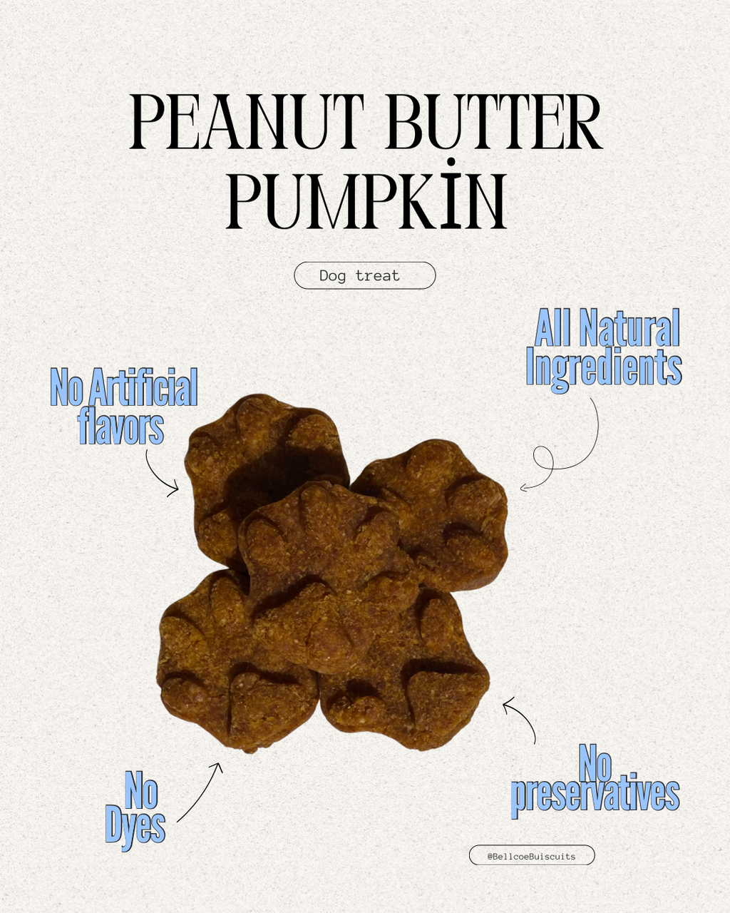Gourmet Peanut Butter and Pumpkin Tiny Paws