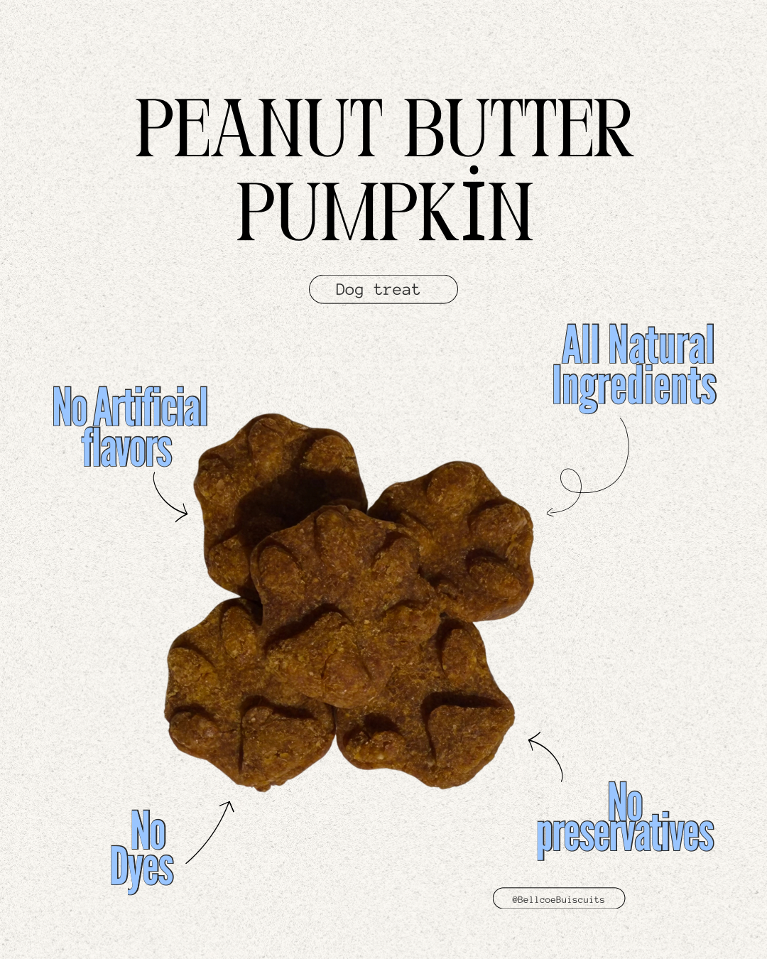 Gourmet Peanut Butter and Pumpkin Tiny Paws