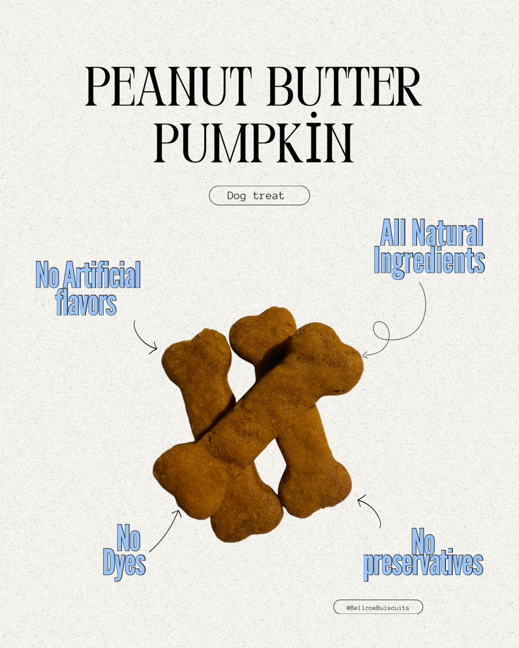 Gourmet Peanut butter and Pumpkin dog biscuits